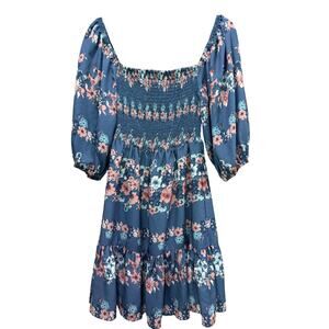A. Calin by Flying Tomato super cute‎ floral dress long sleeve